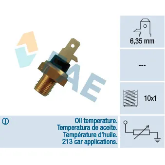 Capteur, température d'huile FAE OEM PS264