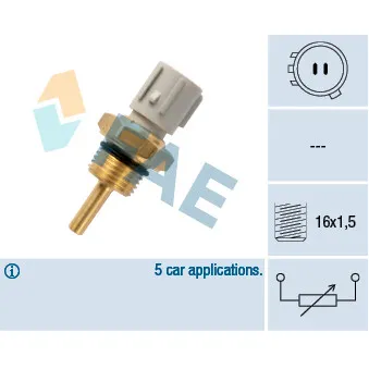 Sonde de température, liquide de refroidissement FAE 32590