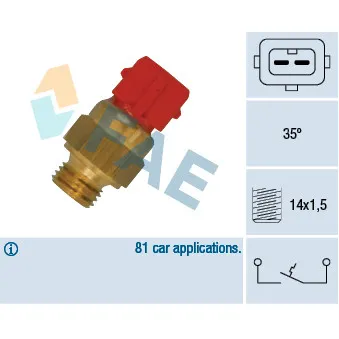 FAE 35871 - Contact thermique, voyant avertisseur de l'agent réfrigérant