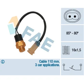 Interrupteur de température, ventilateur de radiateur FAE 36110