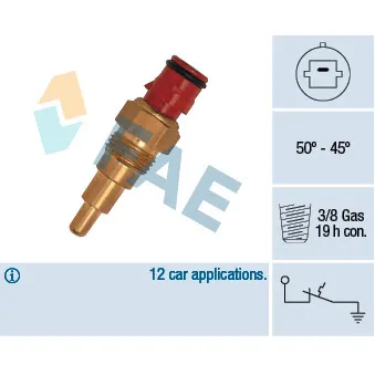 Interrupteur de température, ventilateur de radiateur FAE 36120