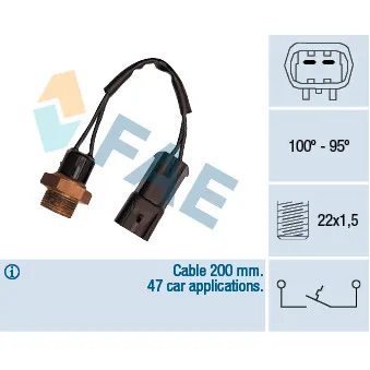 FAE 36220 - Interrupteur de température, ventilateur de radiateur