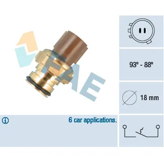 FAE 36435 - Interrupteur de température, ventilateur de radiateur