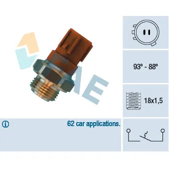Interrupteur de température, ventilateur de radiateur FAE OEM 37760P00004