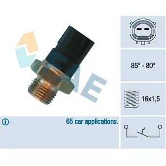 Interrupteur de température, ventilateur de radiateur FAE 36480