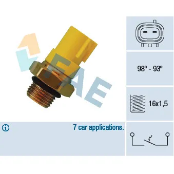FAE 36520 - Interrupteur de température, ventilateur de radiateur