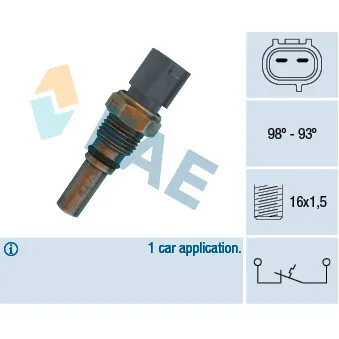 FAE 36550 - Interrupteur de température, ventilateur de radiateur