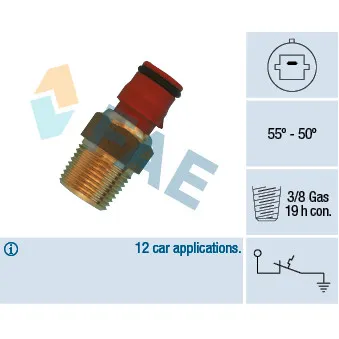 Interrupteur de température, ventilateur de radiateur FAE 36560