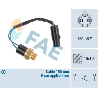 Interrupteur de température, ventilateur de radiateur FAE 36610