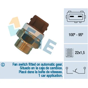 Interrupteur de température, ventilateur de radiateur FAE 36650