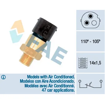 FAE 36690 - Interrupteur de température, ventilateur de radiateur