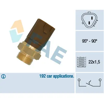 Interrupteur de température, ventilateur de radiateur FAE OEM 1J0959481
