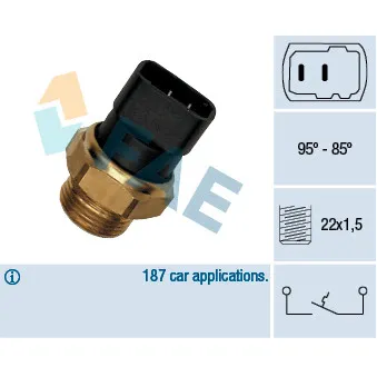 Interrupteur de température, ventilateur de radiateur FAE OEM 55-0027