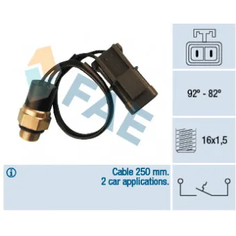FAE 37540 - Interrupteur de température, ventilateur de radiateur