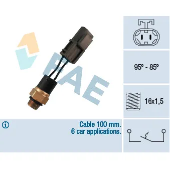 Interrupteur de température, ventilateur de radiateur FAE OEM 75054