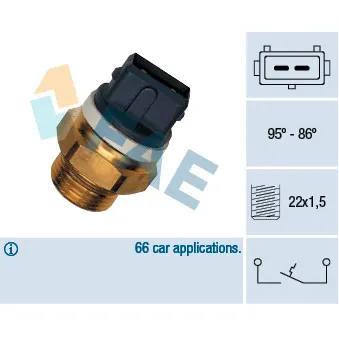 FAE 37570 - Interrupteur de température, ventilateur de radiateur
