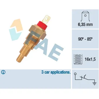 Interrupteur de température, ventilateur de radiateur FAE OEM J5653002