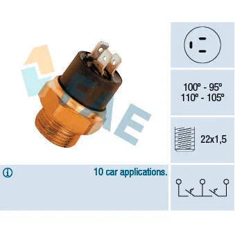 Interrupteur de température, ventilateur de radiateur FAE OEM 90247345