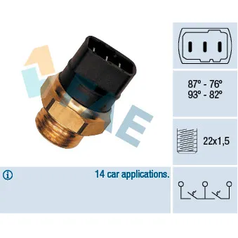 FAE 37950 - Interrupteur de température, ventilateur de radiateur