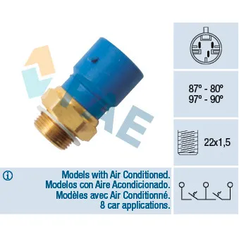 FAE 38245 - Interrupteur de température, ventilateur de radiateur