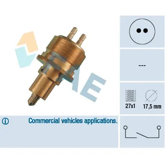 Contacteur, feu de recul FAE 40430 pour VOLVO FL II 1413 A - 130cv