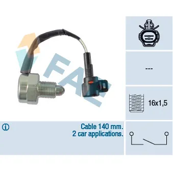 Contacteur, feu de recul FAE [40842]