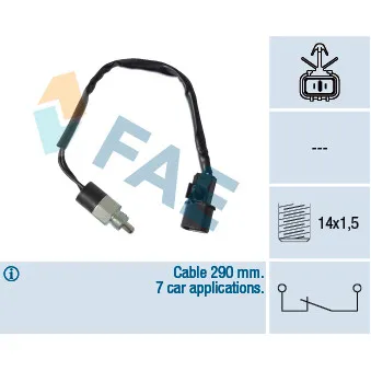 Contacteur, feu de recul FAE 41247