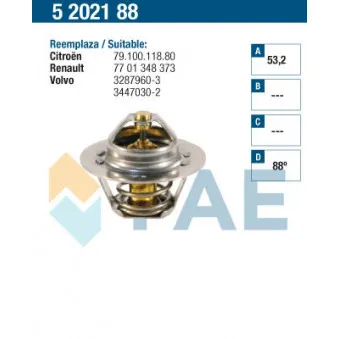 Thermostat d'eau FAE OEM 7910011880