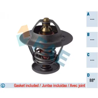 Thermostat d'eau FAE 5301488 pour FORD TRANSIT 2.2 TDCi [RWD] - 155cv