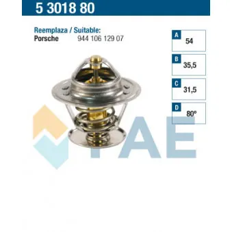 Thermostat d'eau FAE OEM 94410612907