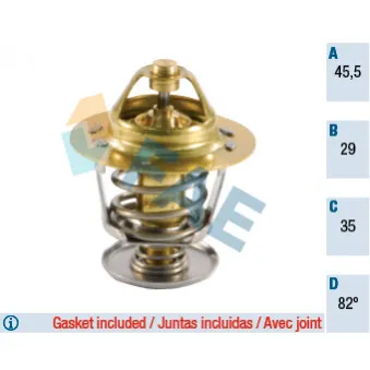 Thermostat d'eau FAE 5304082 pour CITROEN XSARA 1.5 D - 57cv