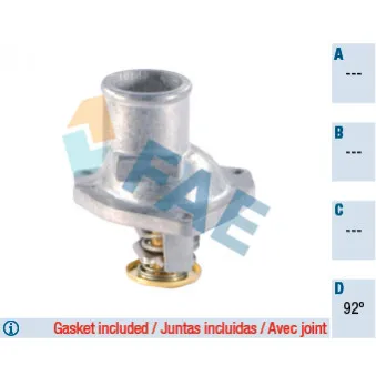 Thermostat d'eau FAE 5320192 pour OPEL VECTRA 2.0 i - 115cv