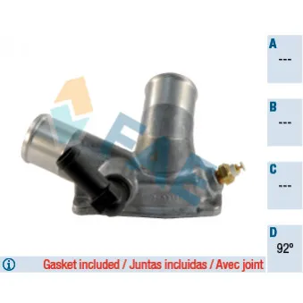 Thermostat d'eau FAE 5322292 pour OPEL VECTRA 2.0 DI 16V - 82cv