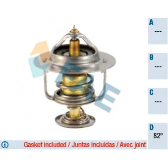 Thermostat d'eau MAHLE TX 70 82