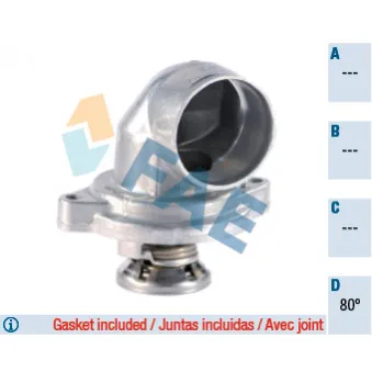 Thermostat d'eau FAE 5349780 pour MERCEDES-BENZ VITO 110 D 2.3 - 98cv