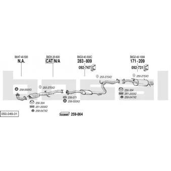 Echappement BOSAL 050.049.01