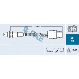 Sonde lambda FAE 75094
