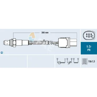 Sonde lambda FAE 75143 pour FORD MONDEO 2.0 EcoBoost - 203cv