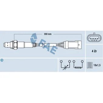 Sonde lambda FAE OEM 7700107438