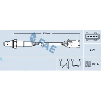 Sonde lambda FAE OEM 96230003