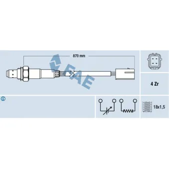 Sonde lambda FAE OEM 7751308