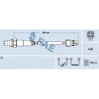 Sonde lambda FAE OEM 7700867408
