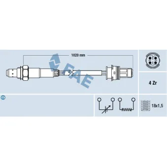 Sonde lambda FAE OEM 11781404697