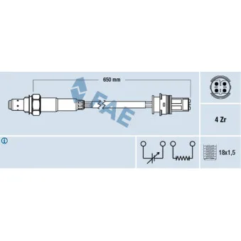 Sonde lambda FAE OEM 11783413463