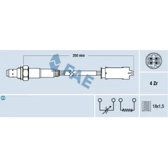 Sonde lambda FAE OEM 11781742052