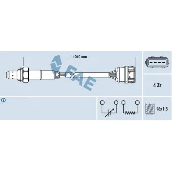 Sonde lambda FAE OEM 30814907