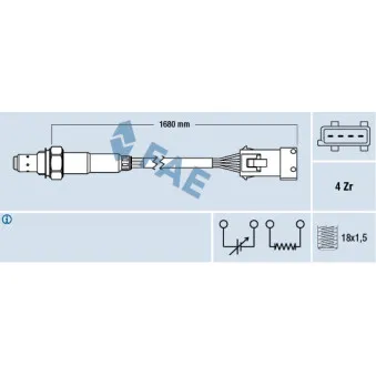 Sonde lambda FAE OEM 06A906265J