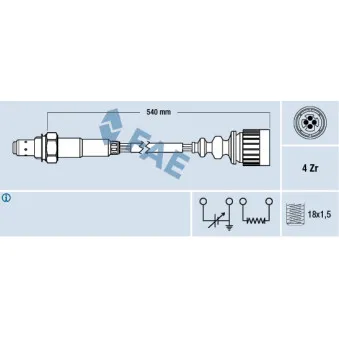 Sonde lambda FAE OEM 11781401276
