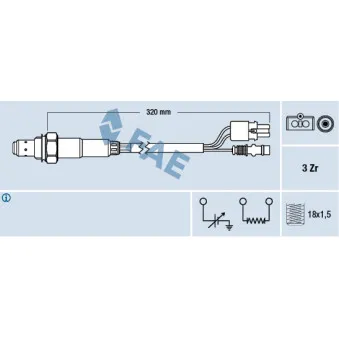 Sonde lambda FAE OEM 0095424117
