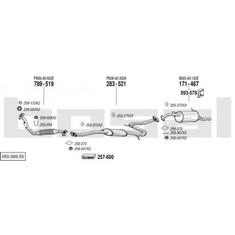 BOSAL 050.069.55 - Echappement